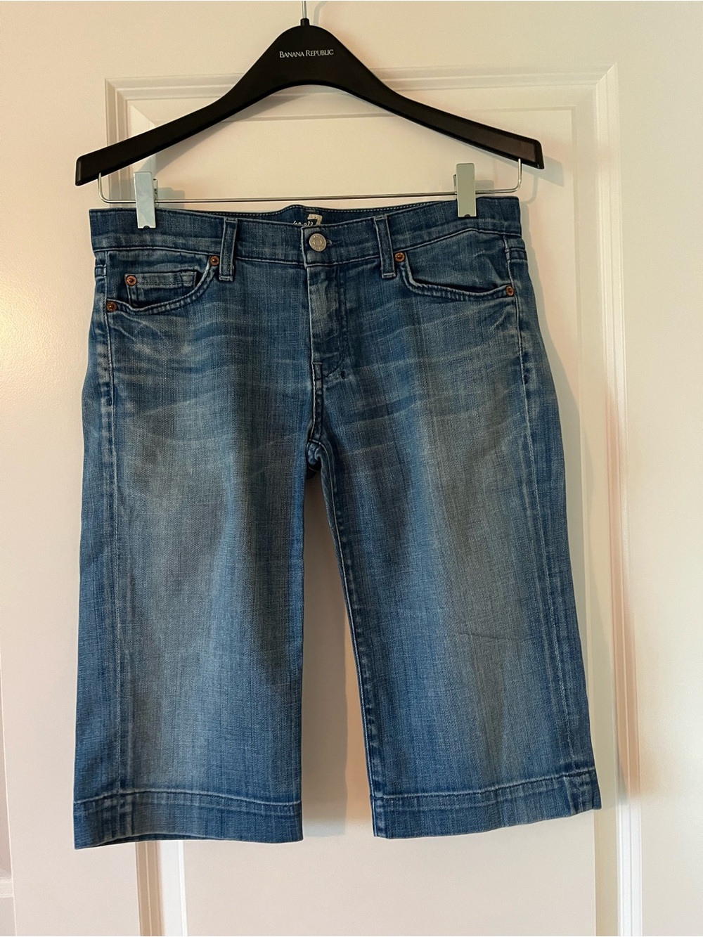 7 for all mankind women’s dojo capri shorts vintage Y2K